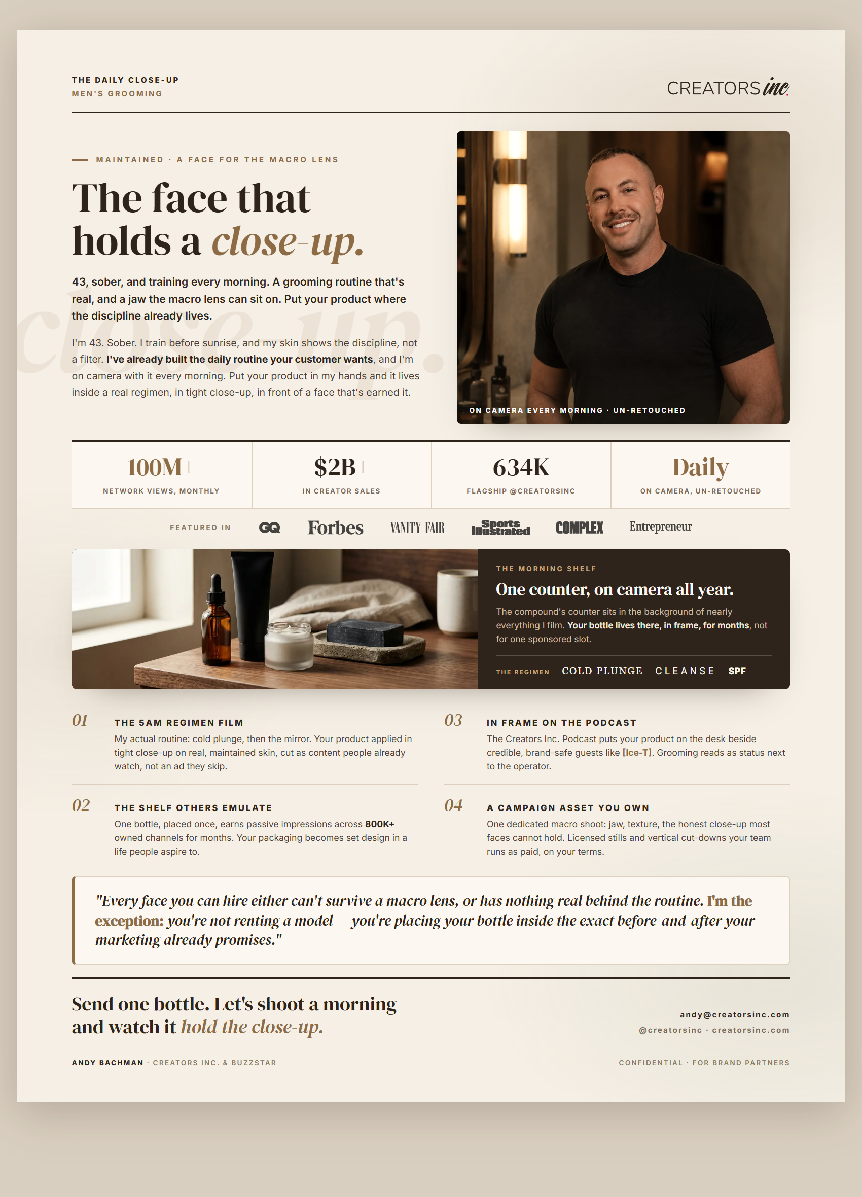 The Close-Up one-pager preview
