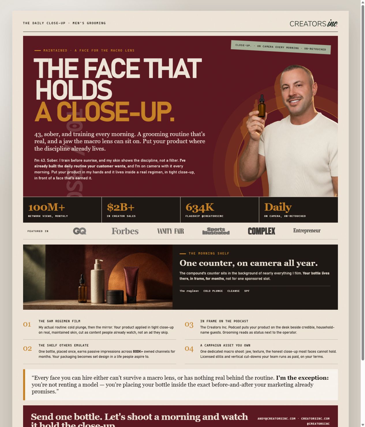 Daily Close-Up one-pager preview